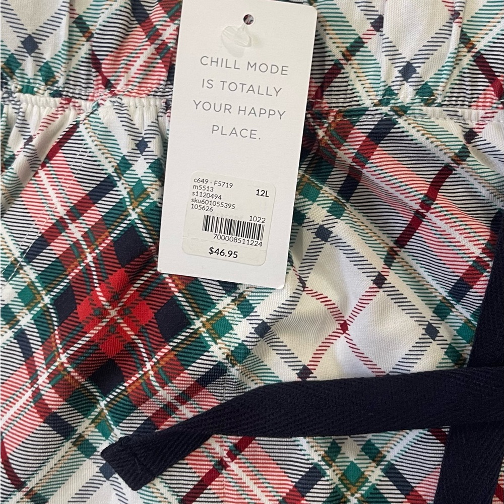 Sleep by Cacique Women’s Pajama Cotton Pants Size 12L Red Green Christmas 
NWT - Picture 4 of 9